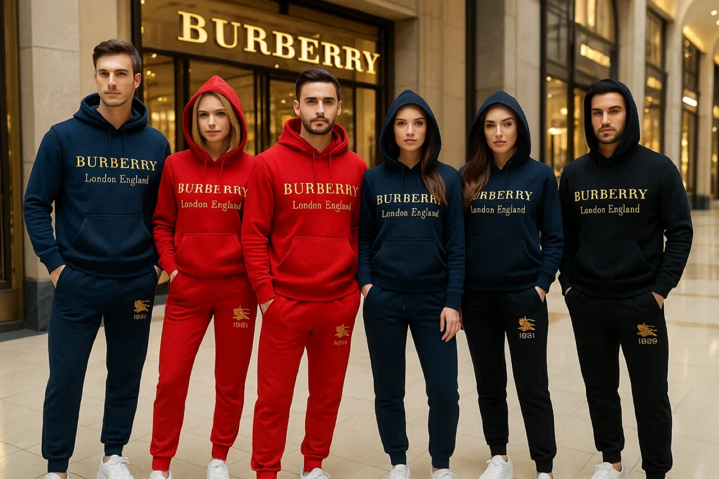 Burberry London England Red Tracksuit