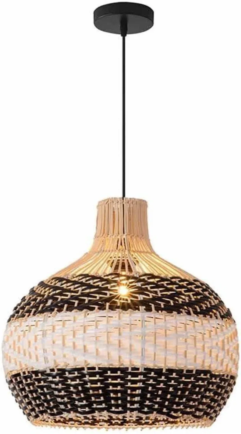 Woven Rattan Pendant Light