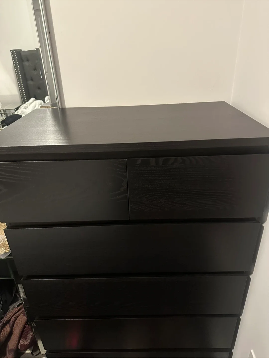 IKEA Black-Brown 6-Drawer Dresser image indicator(4)