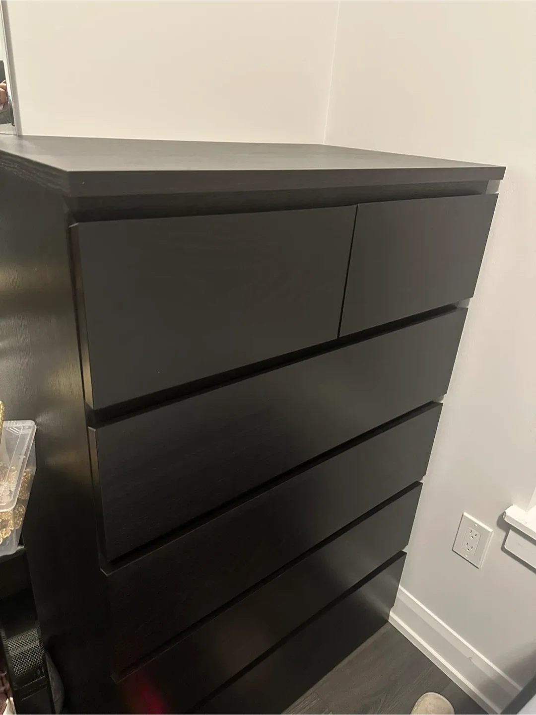 IKEA Black-Brown 6-Drawer Dresser image indicator(3)