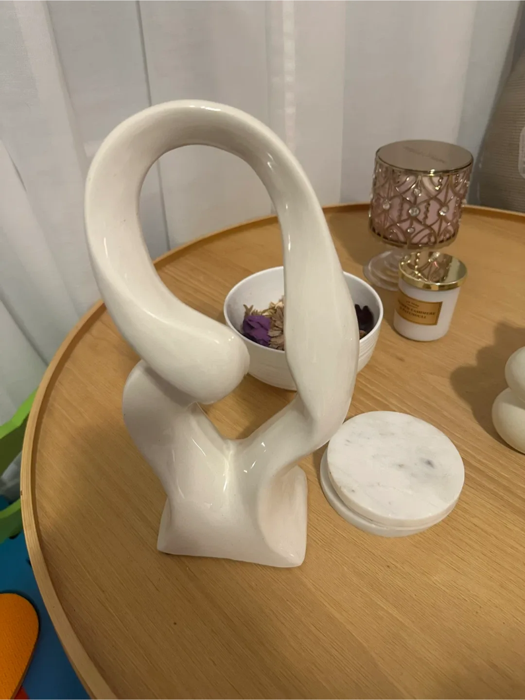 Abstract Ceramic Sculpture - Cream Decor Piece image indicator(2)