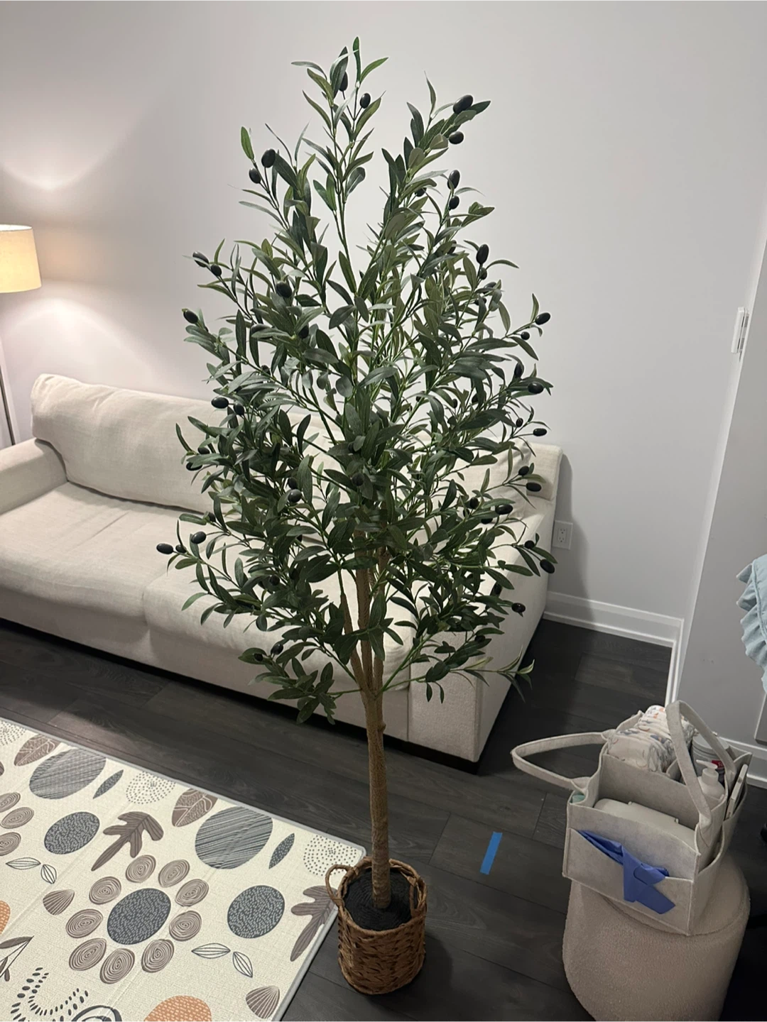 Faux Olive Tree in Basket - photo 3