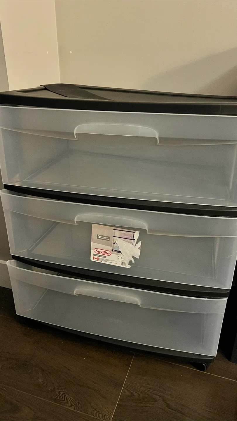Sterilite 3-Drawer Storage Cart
