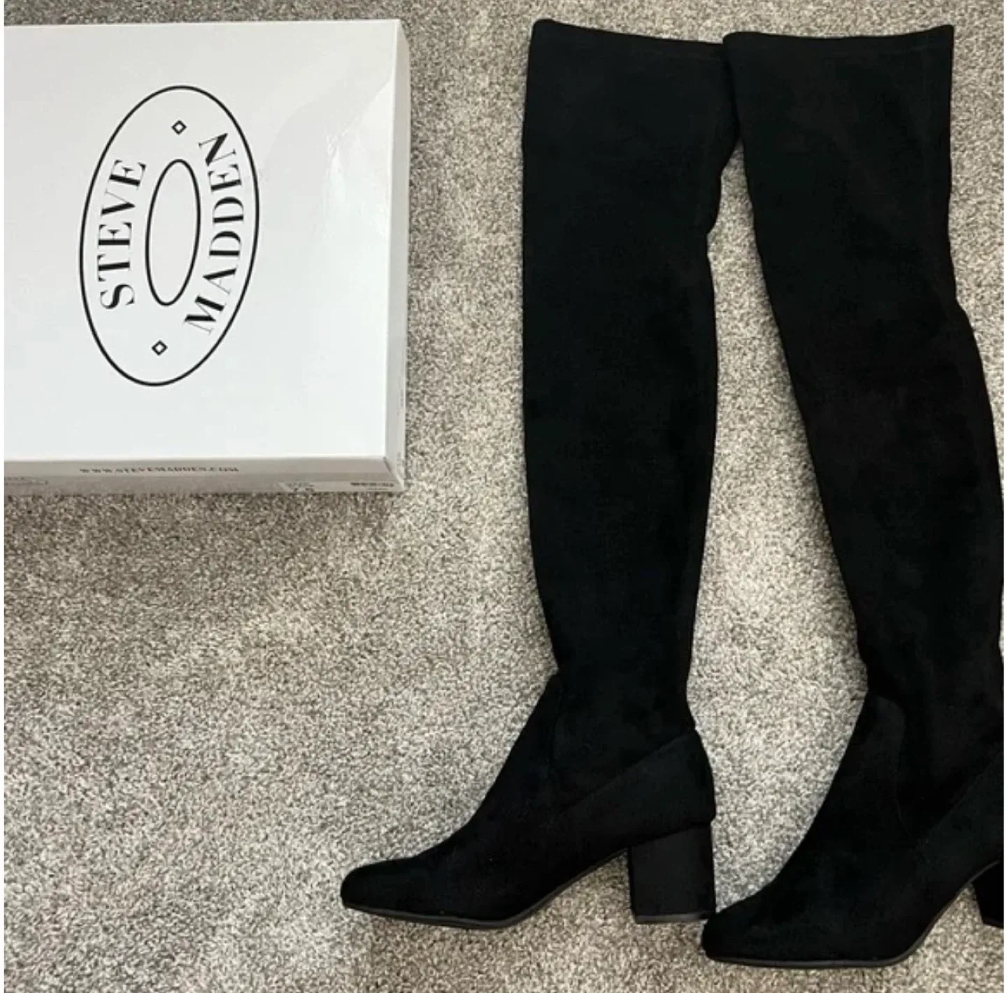 Steve Madden Black Thigh High Boots - Size 7.5