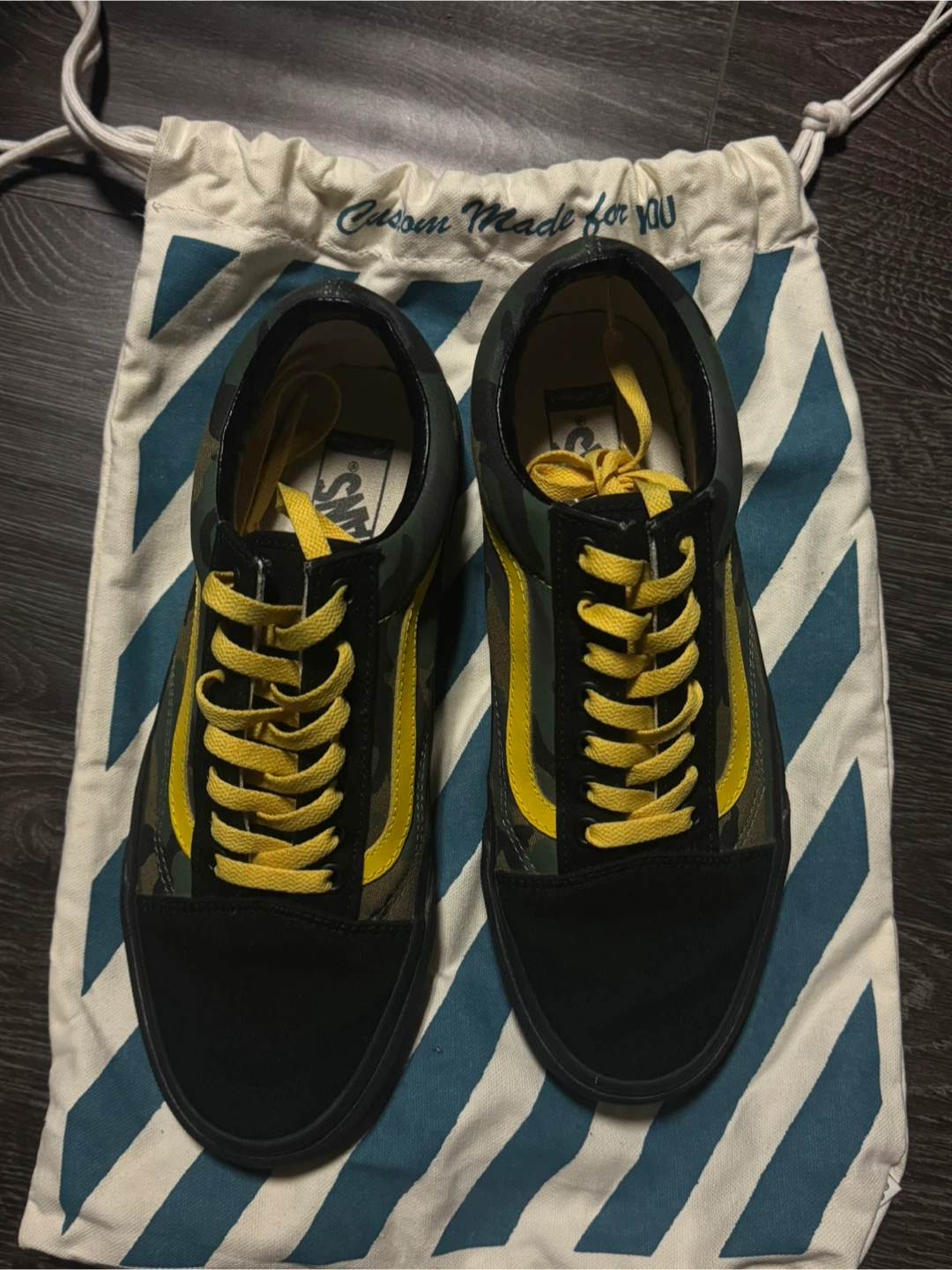 Vans Old Skool Camo/Yellow, Size 8.5 US - photo 2