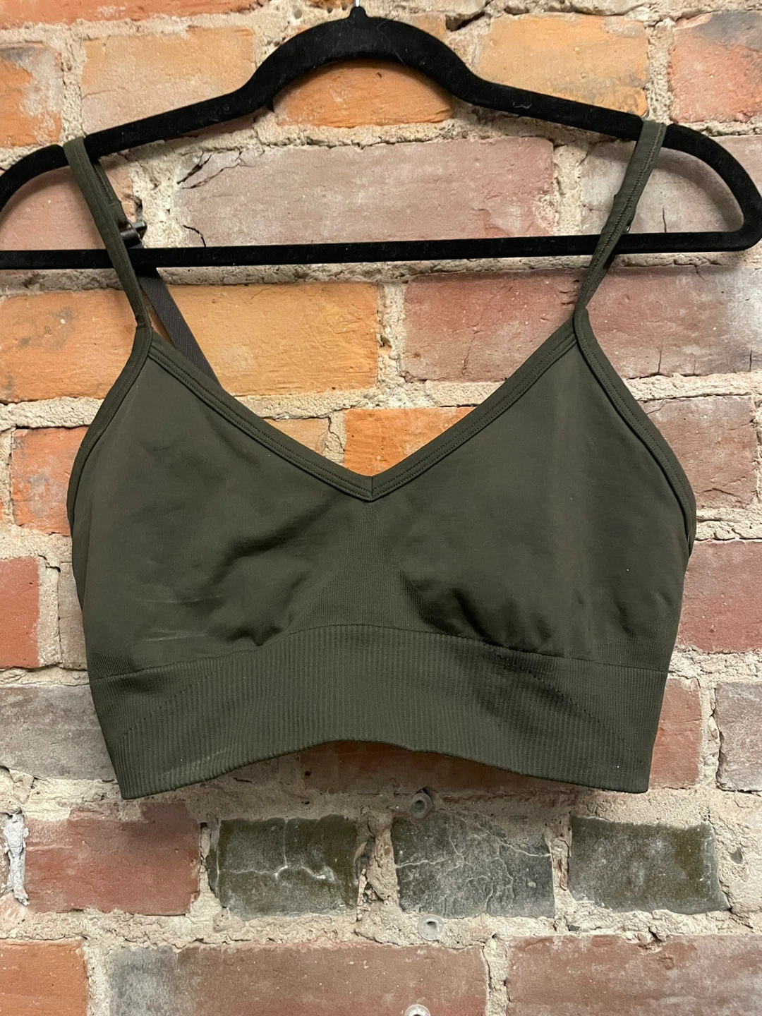 lululemon Ebb to Street Bra *Light Support C/D Cup, dark olive 8