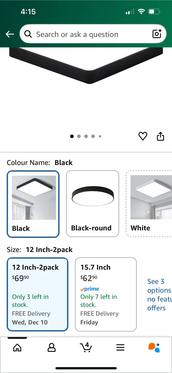 Ganeed 12 Inch LED Flush Mount Ceiling Light - NEW image indicator(6)