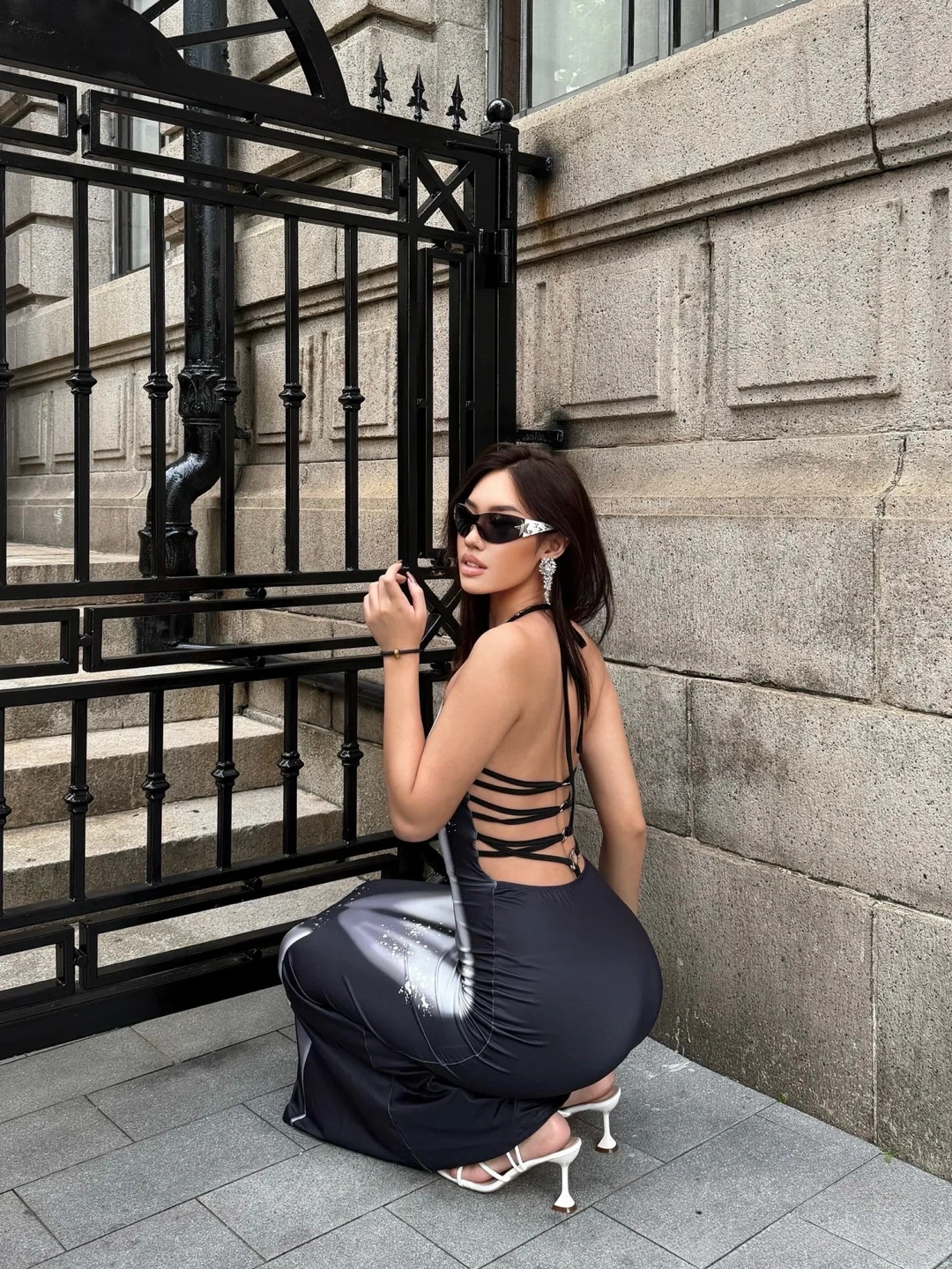 Backless Long Black Dress - photo 3
