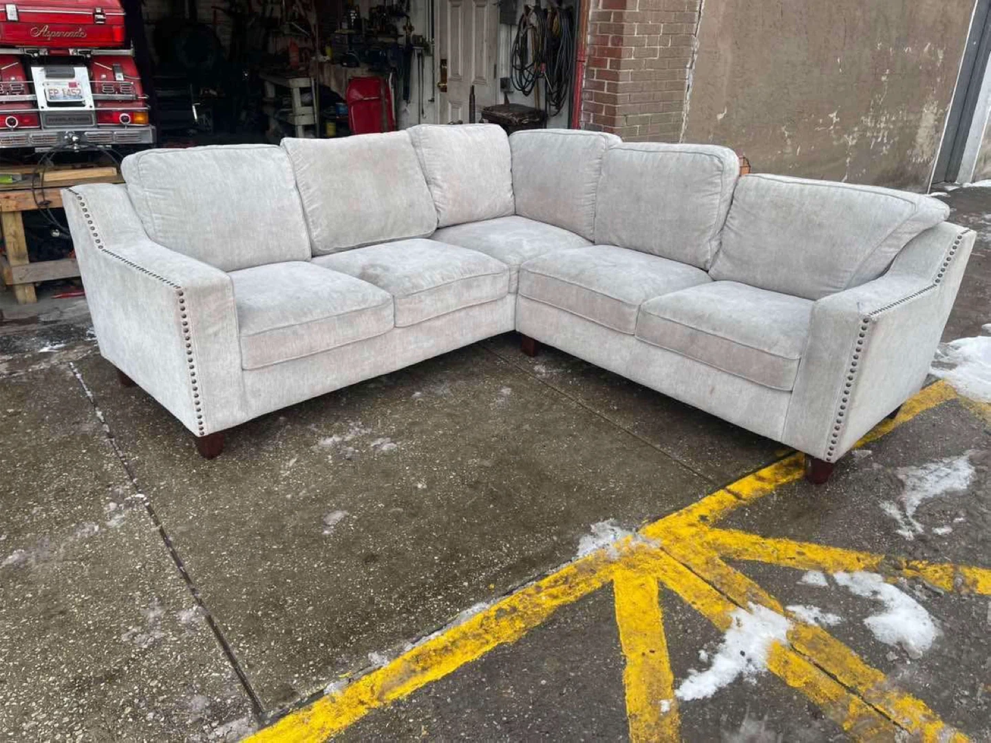 Light Gray Sectional Sofa