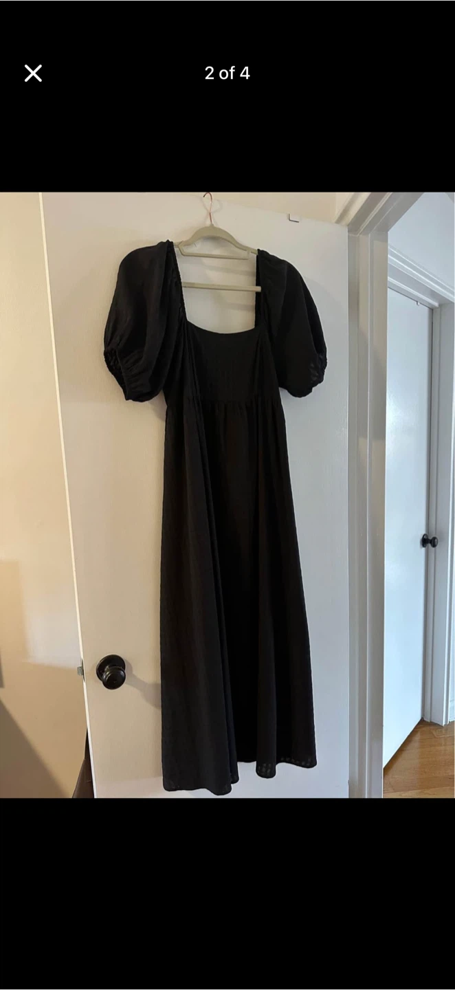 PinkBlush Black Gingham Maternity Maxi Dress - M - photo 2