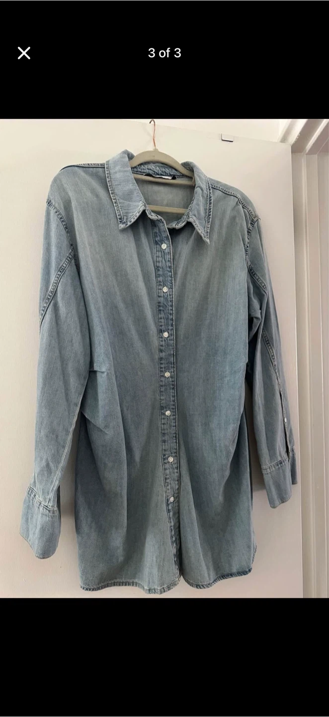 Zara Denim Shirt Dress - photo 3