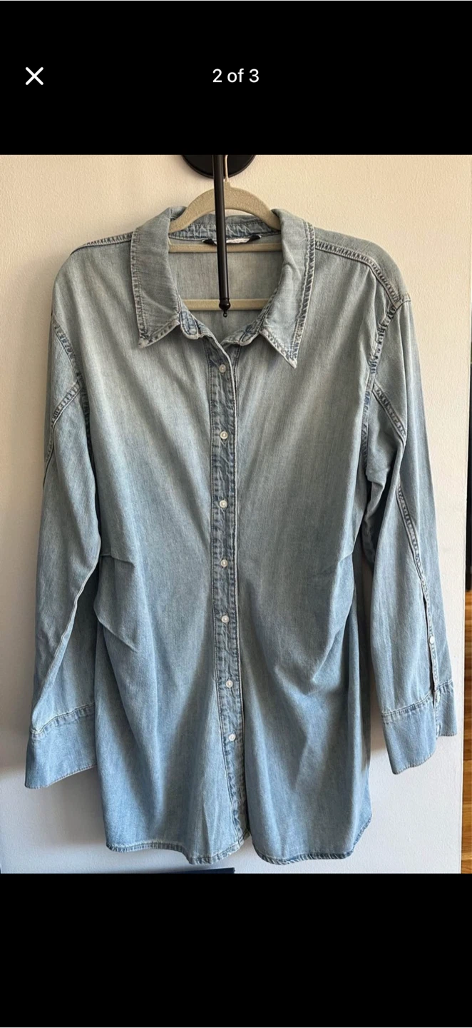 Zara Denim Shirt Dress - photo 2