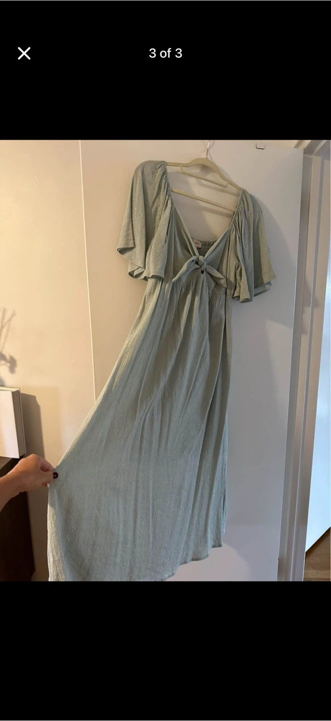 PinkBlush Light Blue Maternity Midi Dress - photo 3