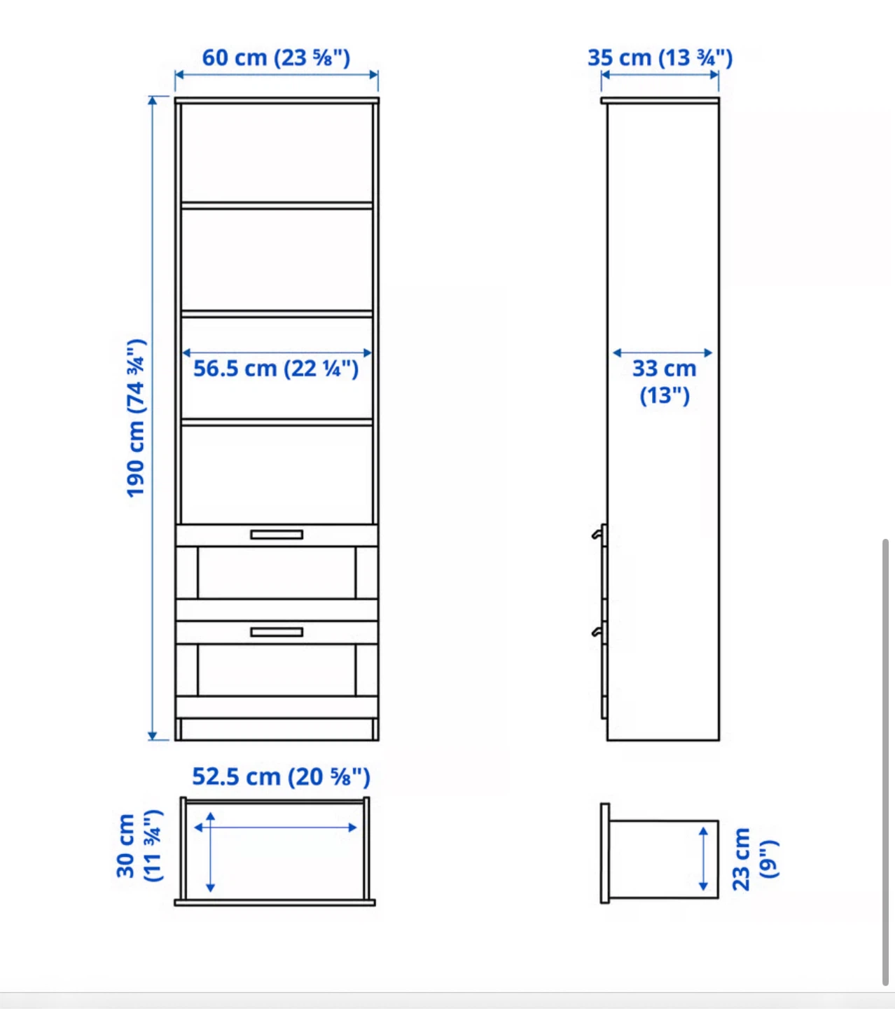 IKEA hemnes White Bookcase with Drawer - photo 2