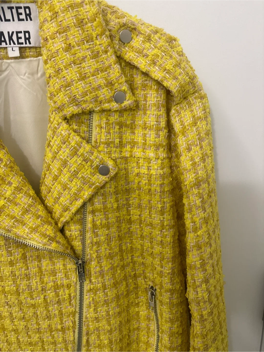 Walter Baker Yellow Tweed Jacket - New Size L image indicator(3)