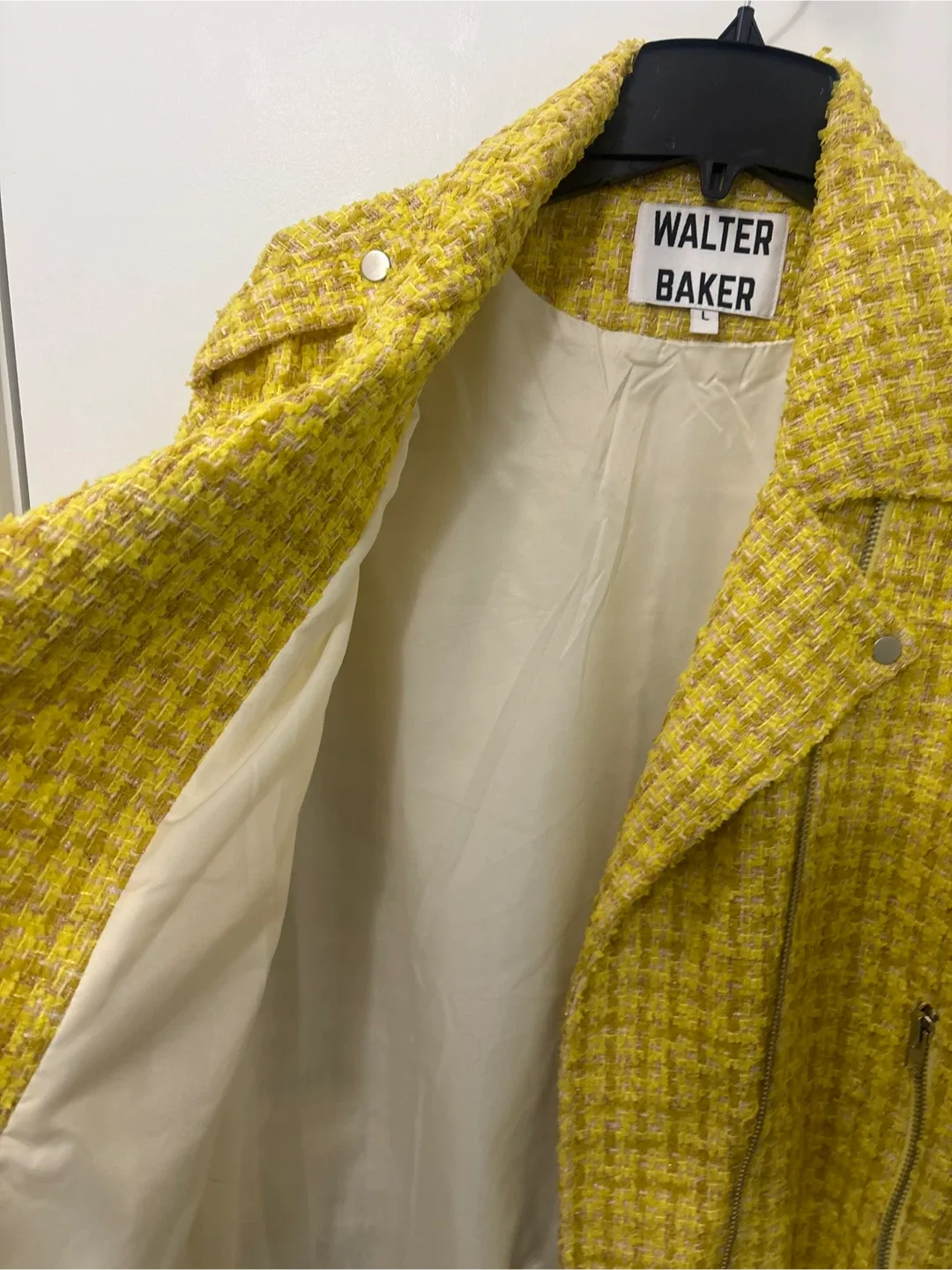 Walter Baker Yellow Tweed Jacket - New Size L image indicator(6)