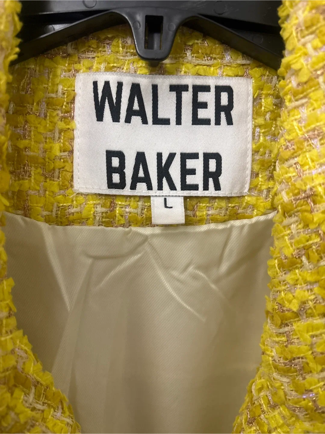 Walter Baker Yellow Tweed Jacket - New Size L image indicator(2)