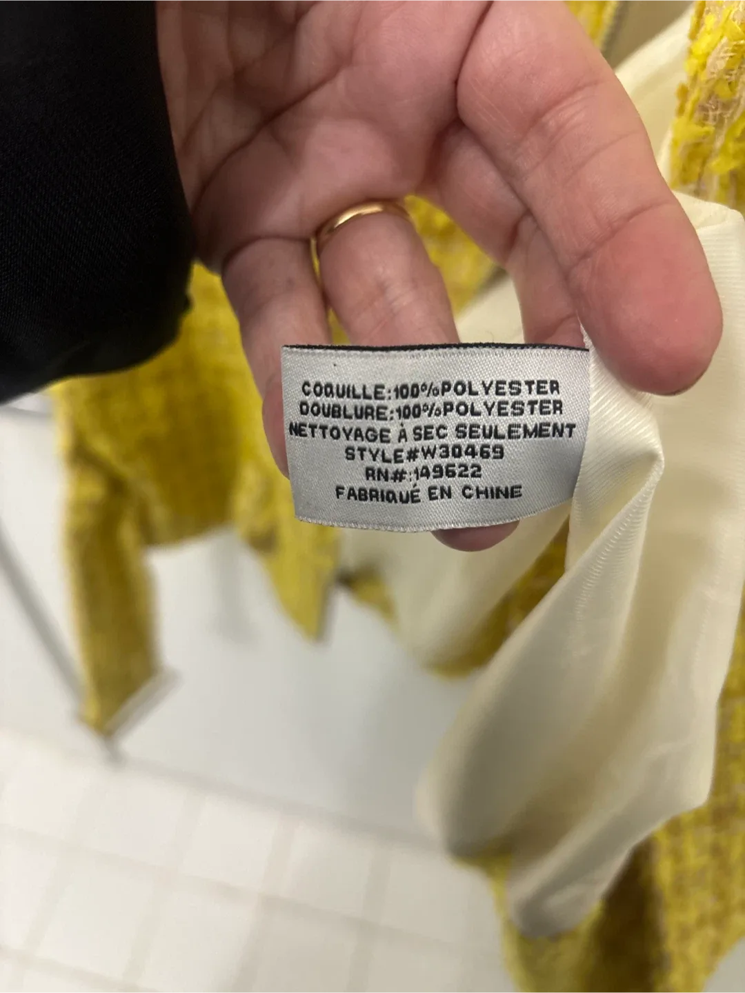 Walter Baker Yellow Tweed Jacket - New Size L image indicator(7)