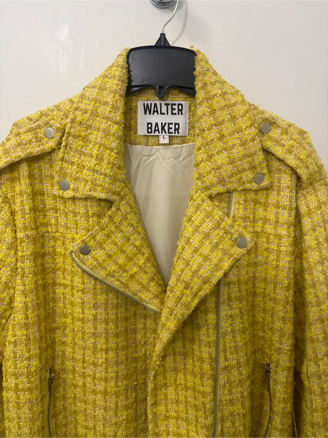 Walter Baker Yellow Tweed Jacket - New Size L image indicator(8)