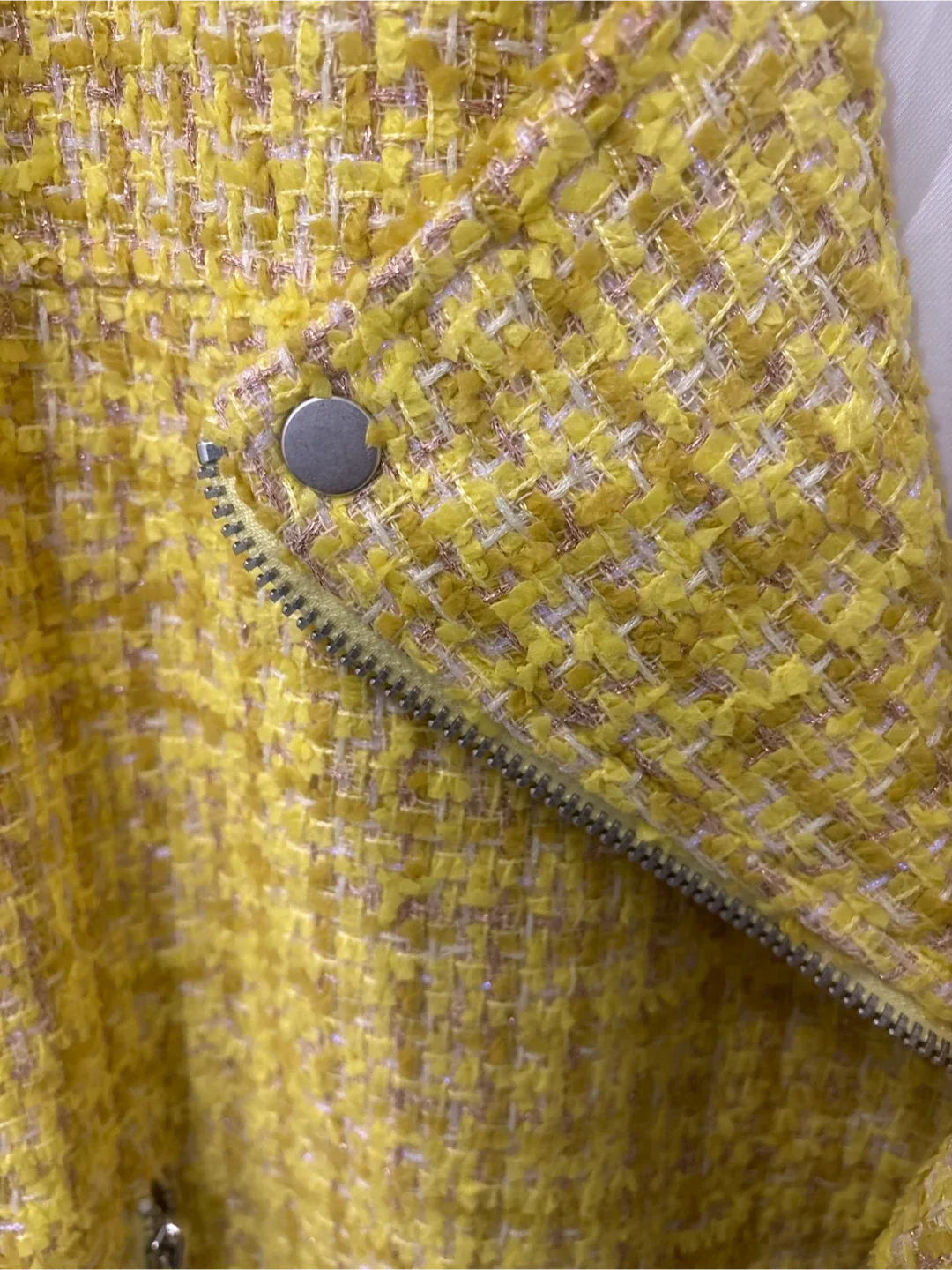Walter Baker Yellow Tweed Jacket - New Size L image indicator(10)