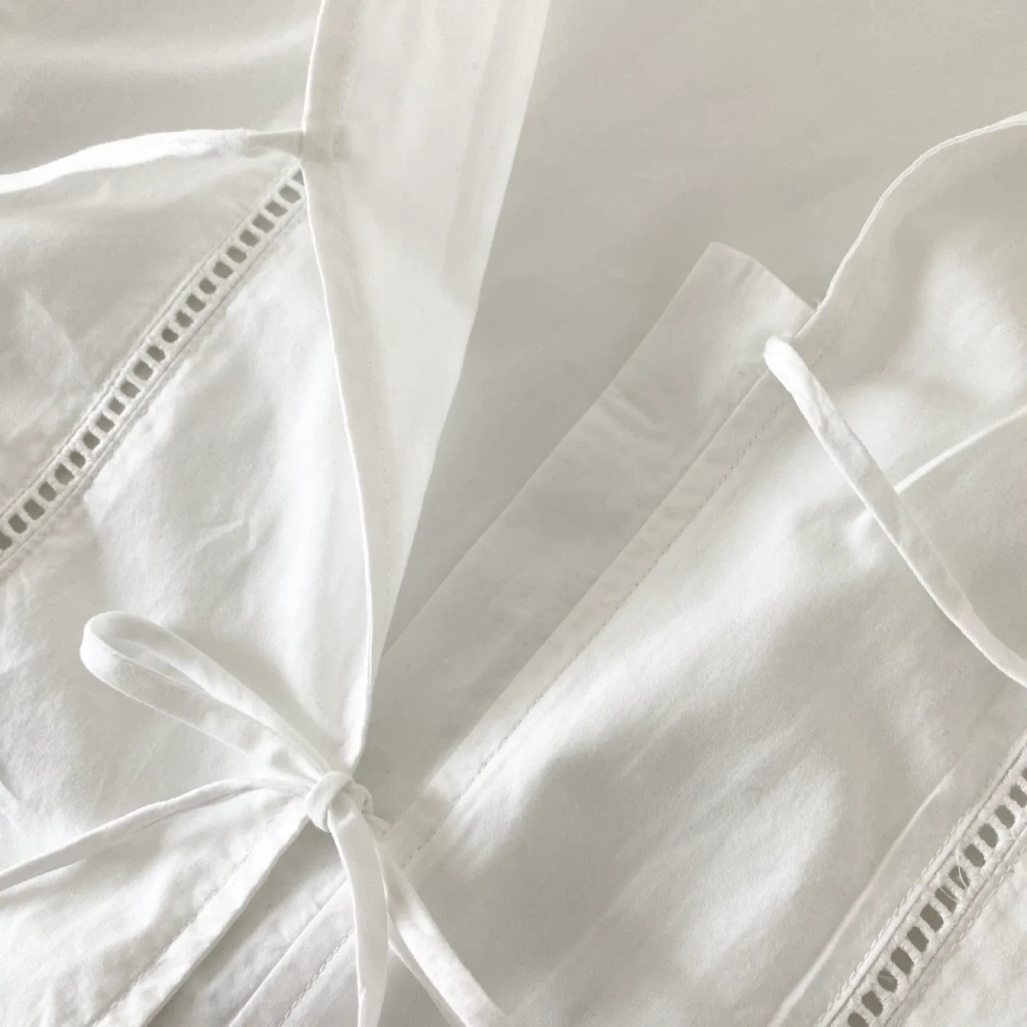 Soaked in Luxury Tie Fastening 100% Cotton Blouse image indicator(7)