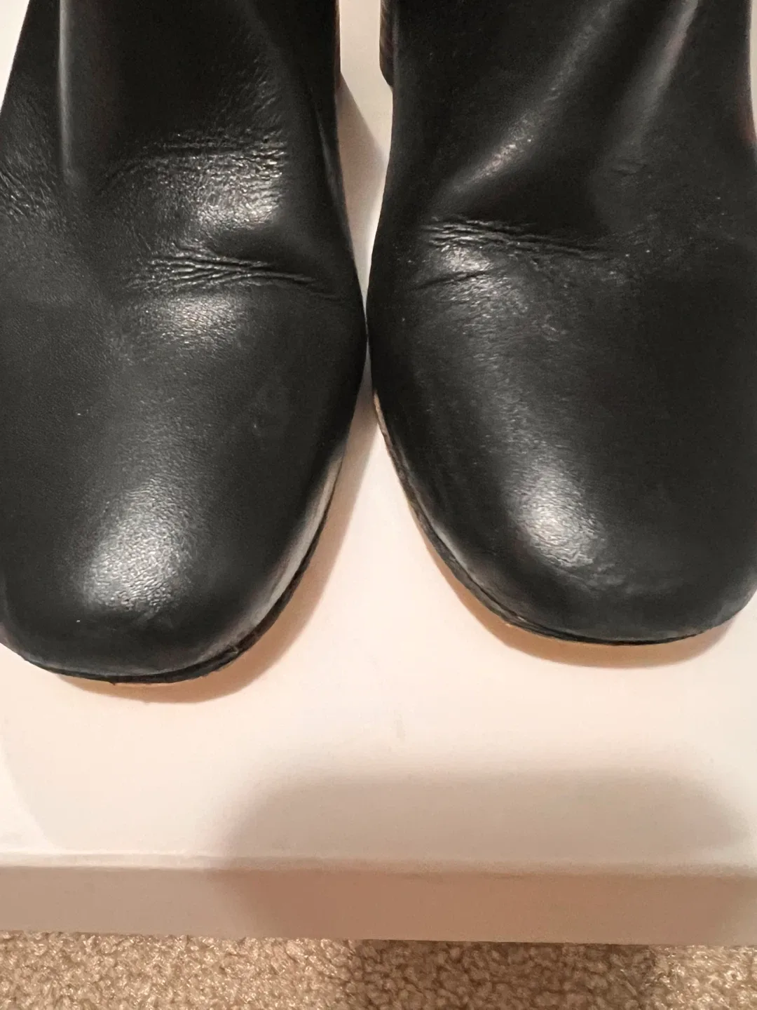 Sandro Black Leather Boots Size 37 image indicator(2)