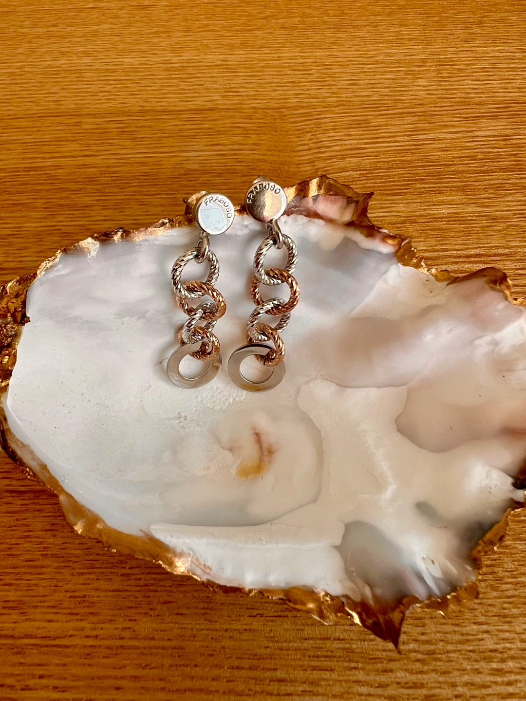 Fraboso Silver & Rose Gold Earrings - photo 2