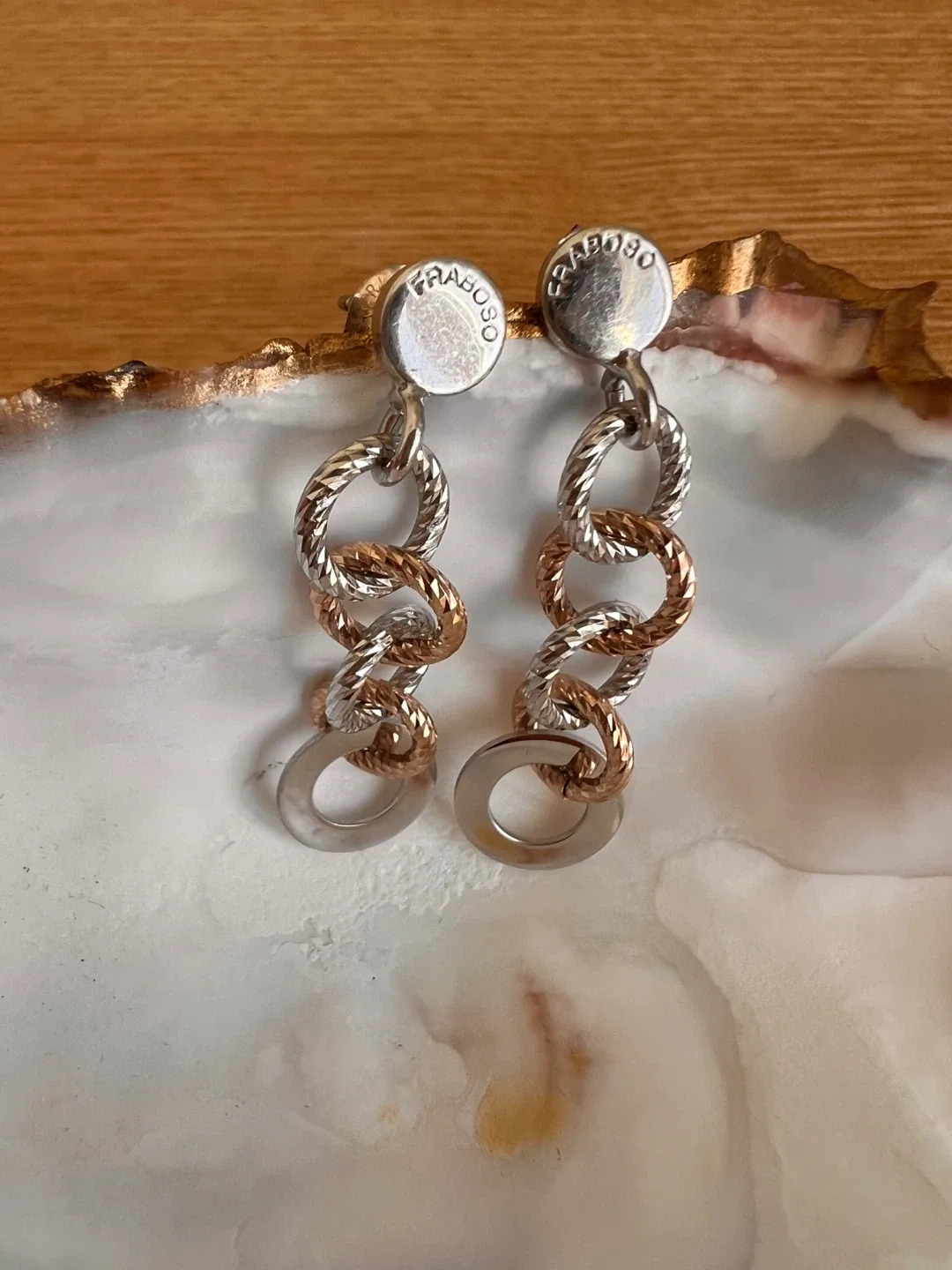 Fraboso Silver & Rose Gold Earrings