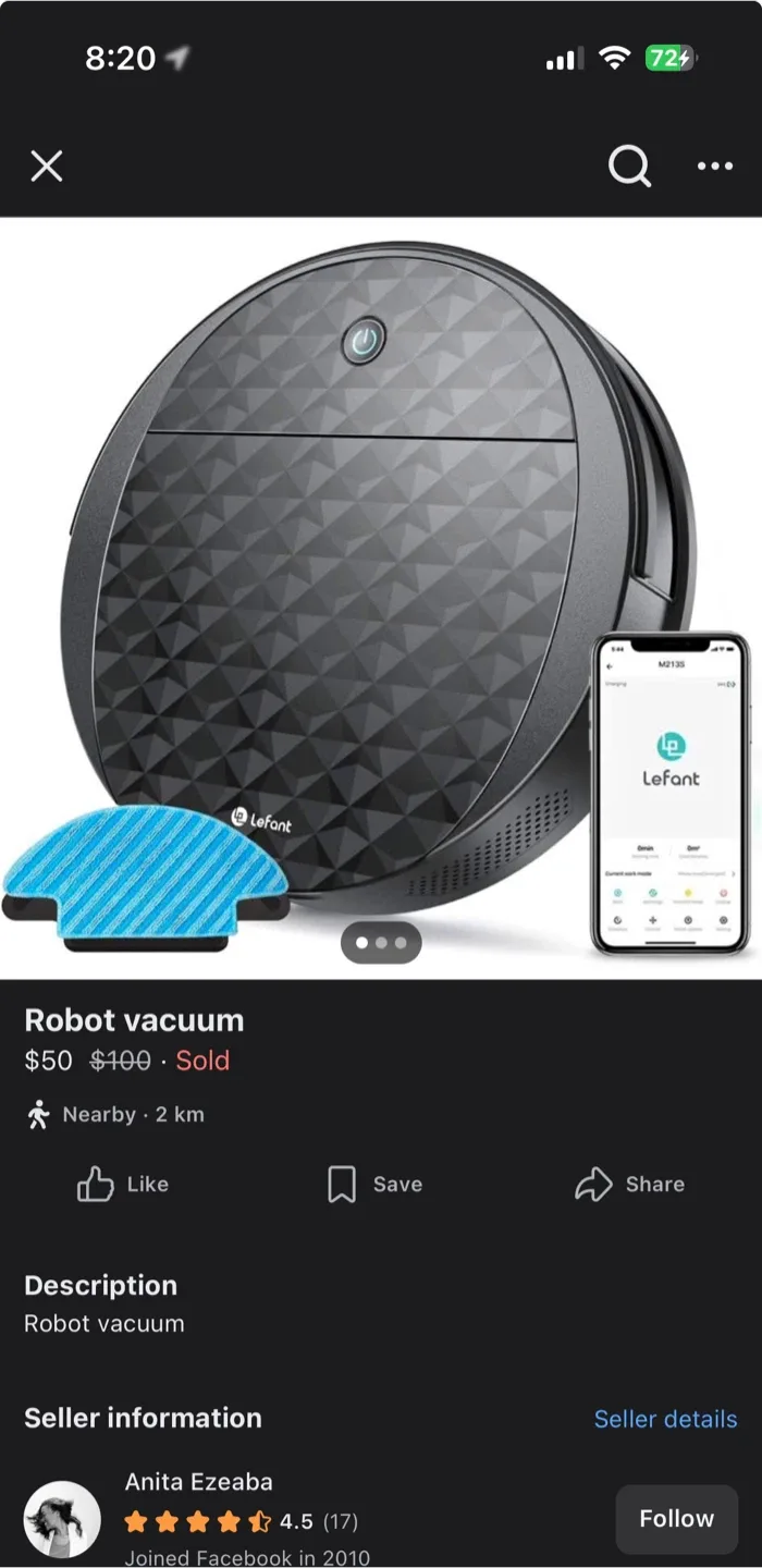 Black Floor Lamp with Reading Light and robotic cleaner image indicator(7)