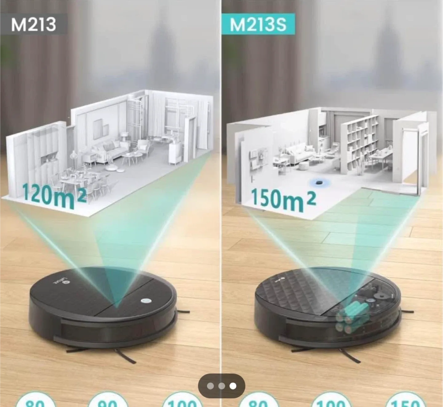 Black Floor Lamp with Reading Light and robotic cleaner image indicator(10)