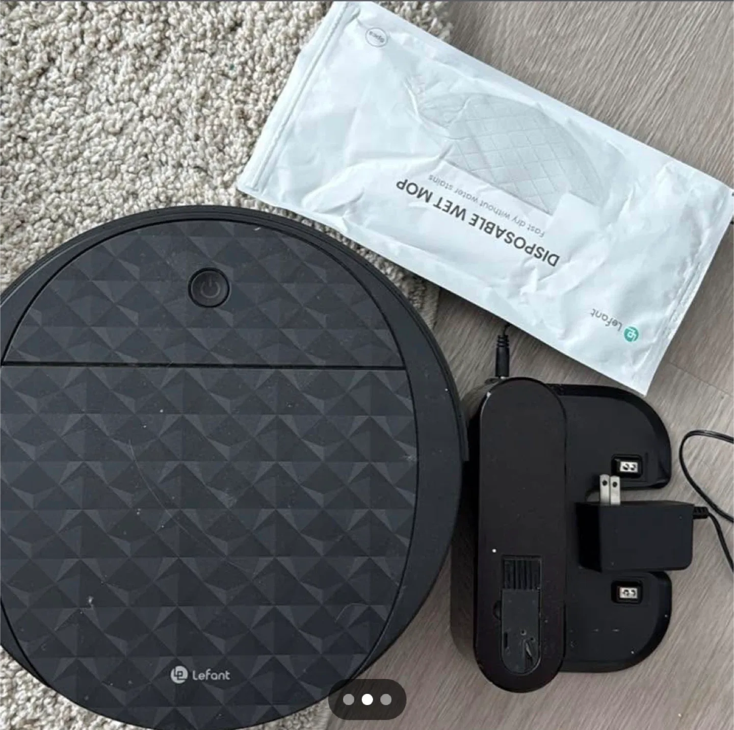 Black Floor Lamp with Reading Light and robotic cleaner image indicator(9)