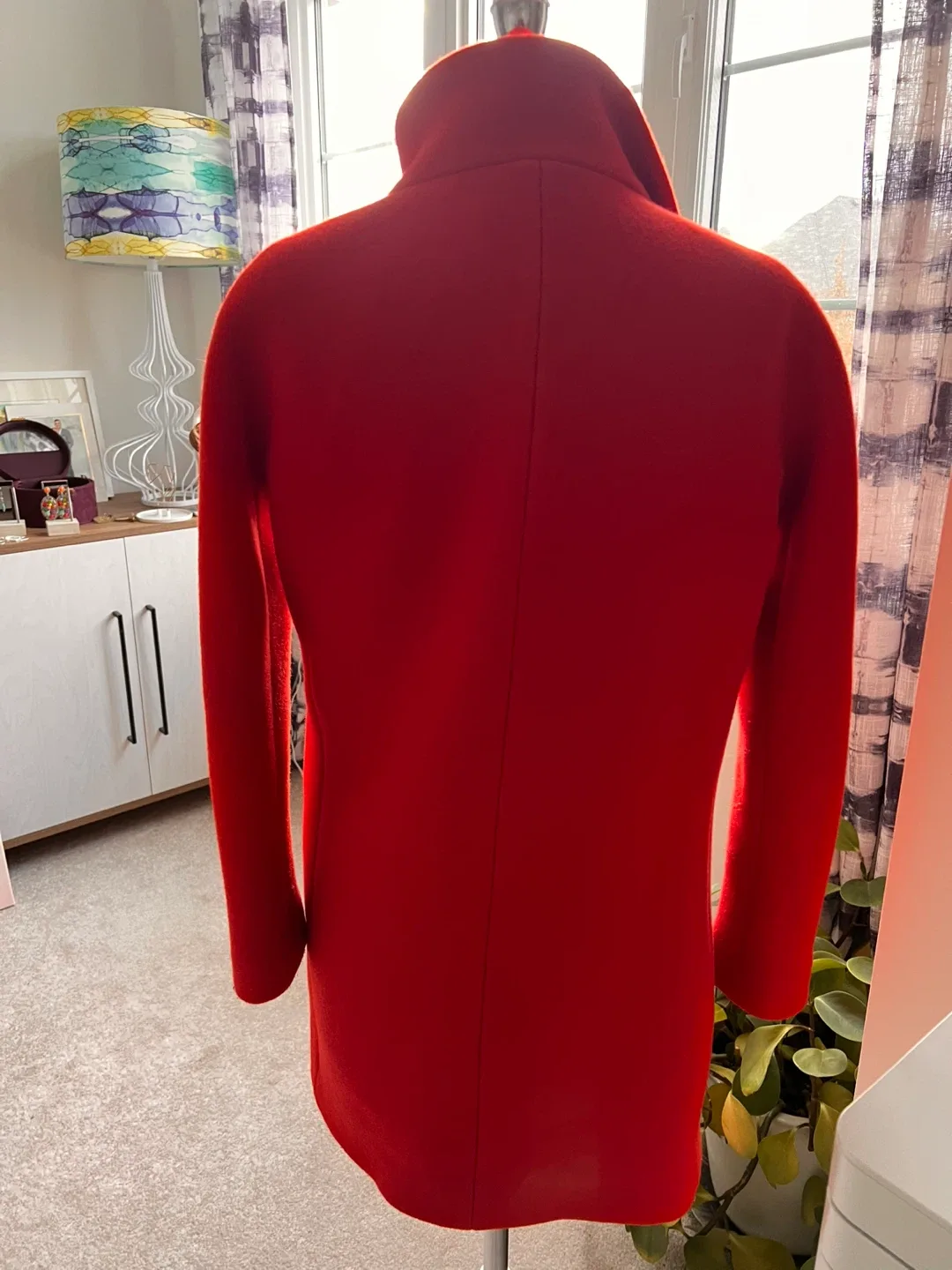 J. Crew Italian Stadium Cloth Nello Gori Red Coat - Size 00 image indicator(6)