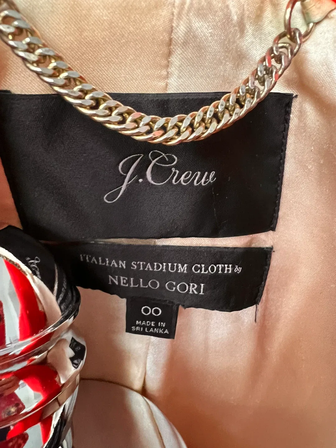 J. Crew Italian Stadium Cloth Nello Gori Red Coat - Size 00 image indicator(3)