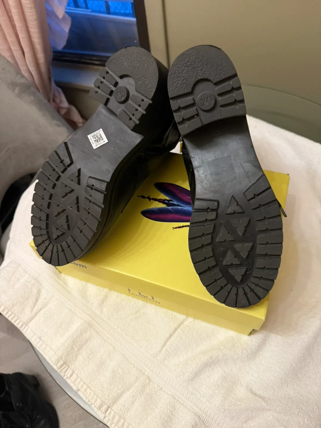 Michael Kors Black Leather Combat Boots