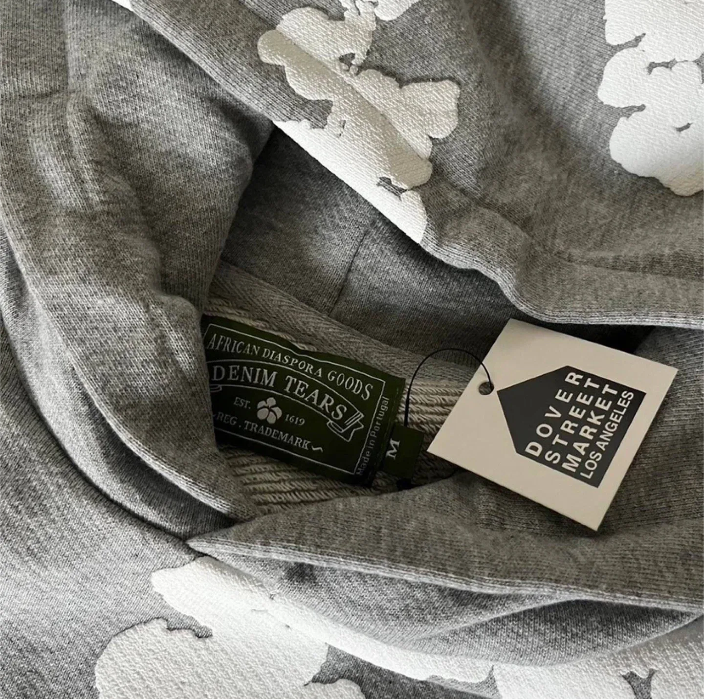 Denim Tears Grey Cotton Wreath Hoodie - All Sizes - NWT image indicator(3)