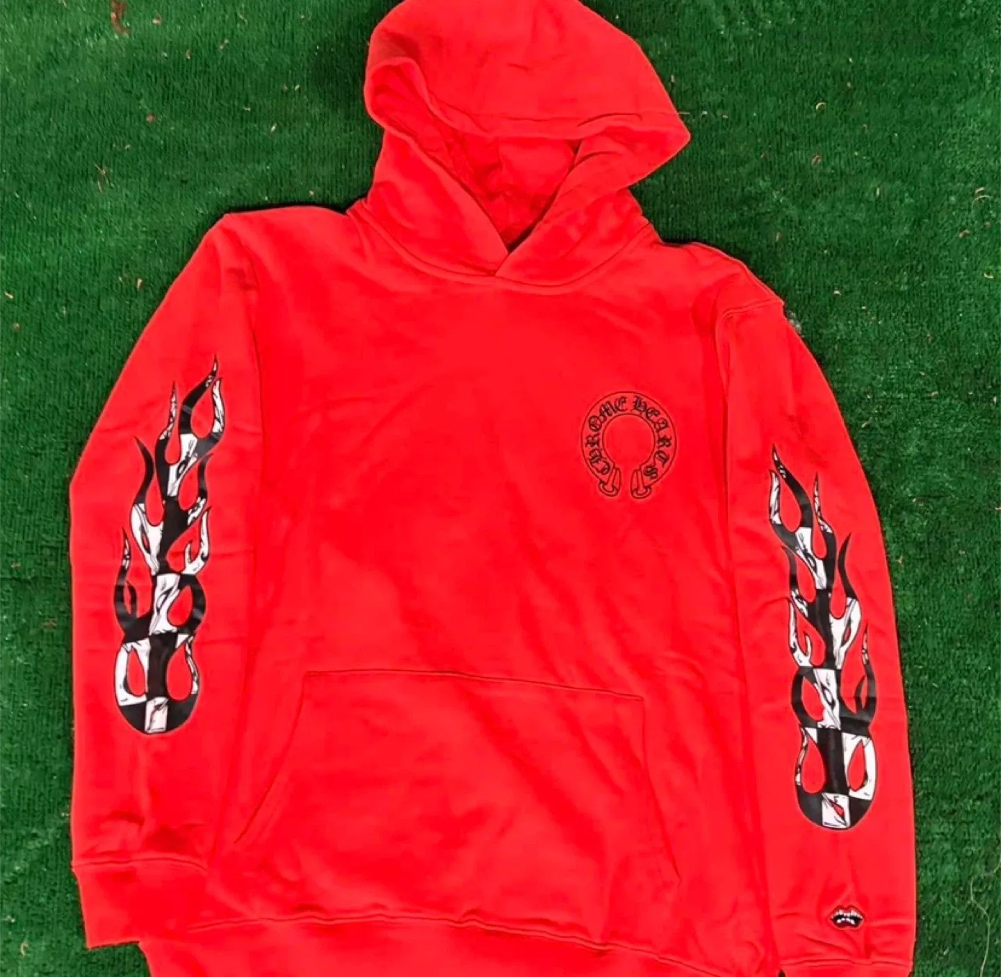 Chrome Hearts Racing Flame Red Hoodie - All Sizes - NWT