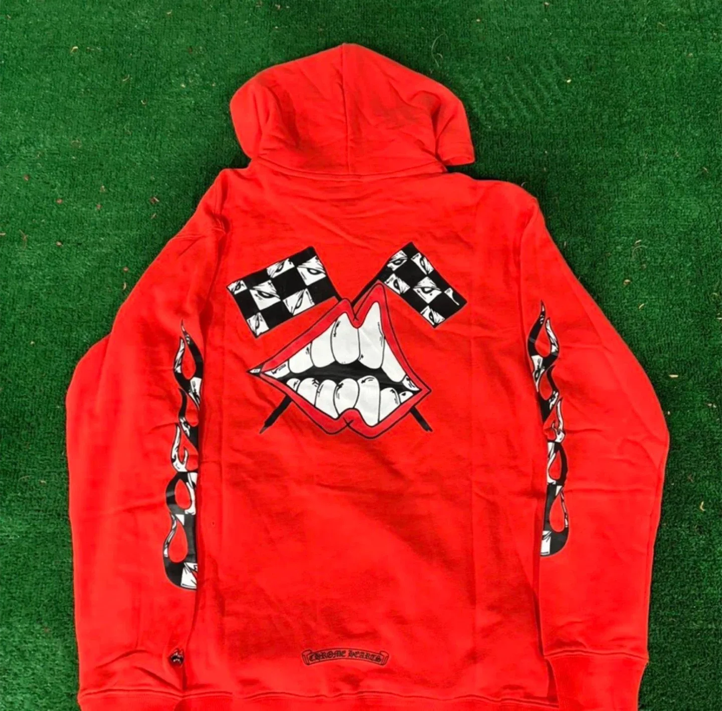 Chrome Hearts Racing Flame Red Hoodie - All Sizes - NWT image indicator(2)