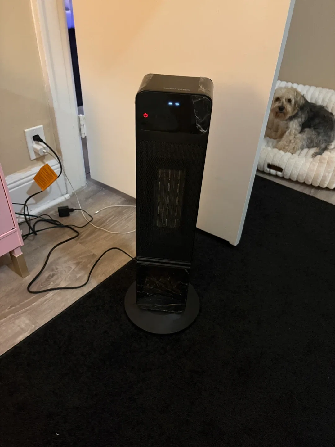 Black Electric Fireplace Tower Heater image indicator(2)