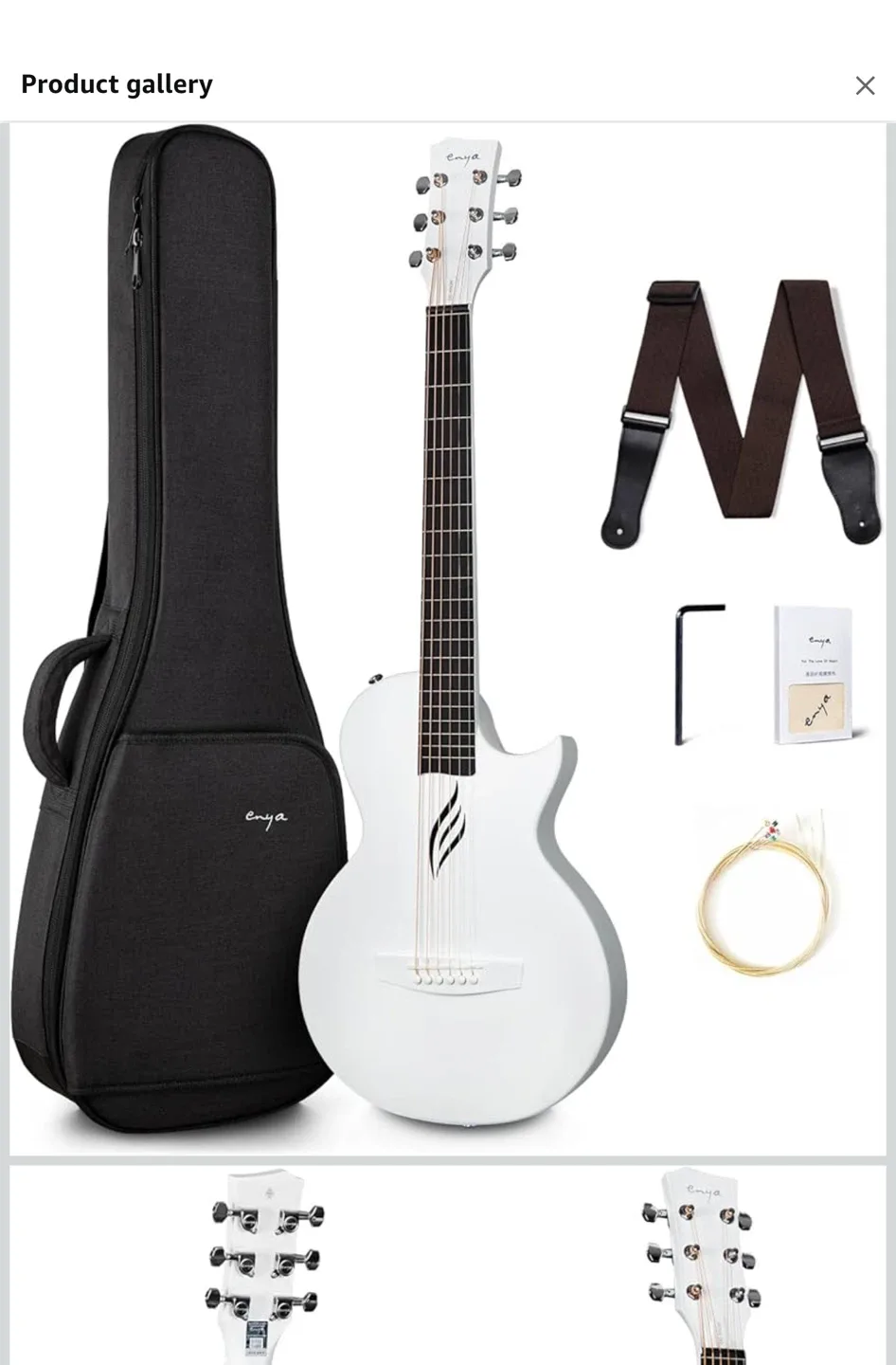 Enya Acoustic Guitar - White