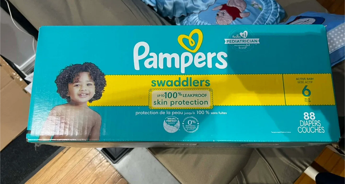 BNIB- Pampers Swaddlers Size 6 -88 counts- #Cleanout