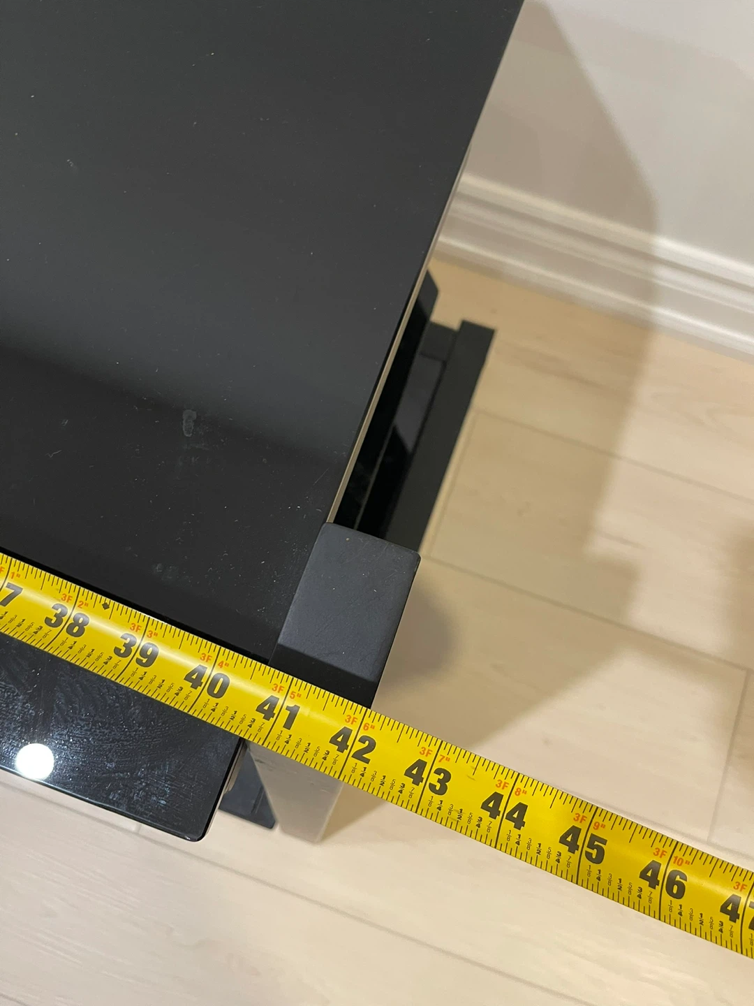 Black TV Stand, 47x24x21 inches - photo 2