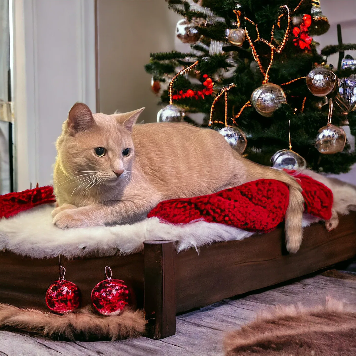 Custom AI Christmas image pet, cat, dog