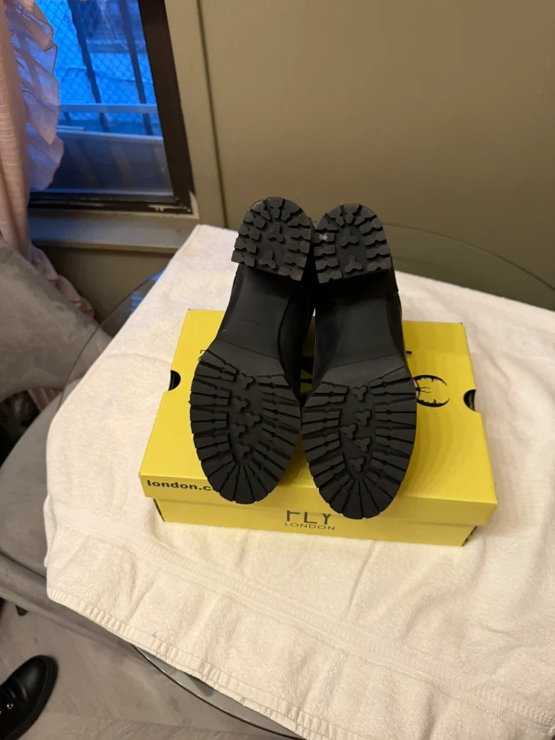 Black lace up Aerosole Combat Boots image indicator(2)