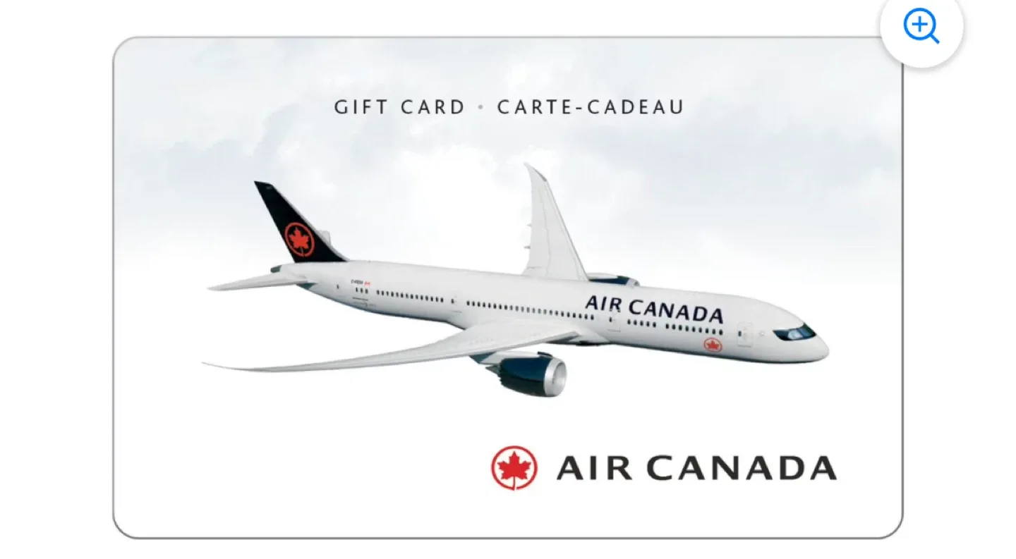 $250 Air Canada Gift Card