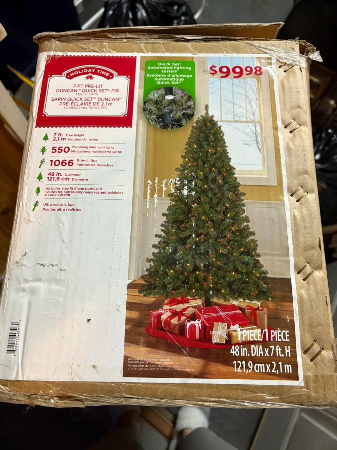 Holiday Time 7ft Pre-Lit Christmas Tree image indicator(2)