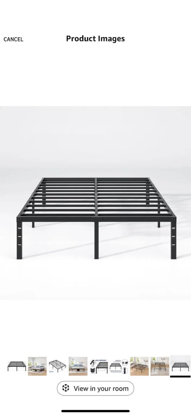 NEW JETO Queen Metal Platform Bed Frame image indicator(3)