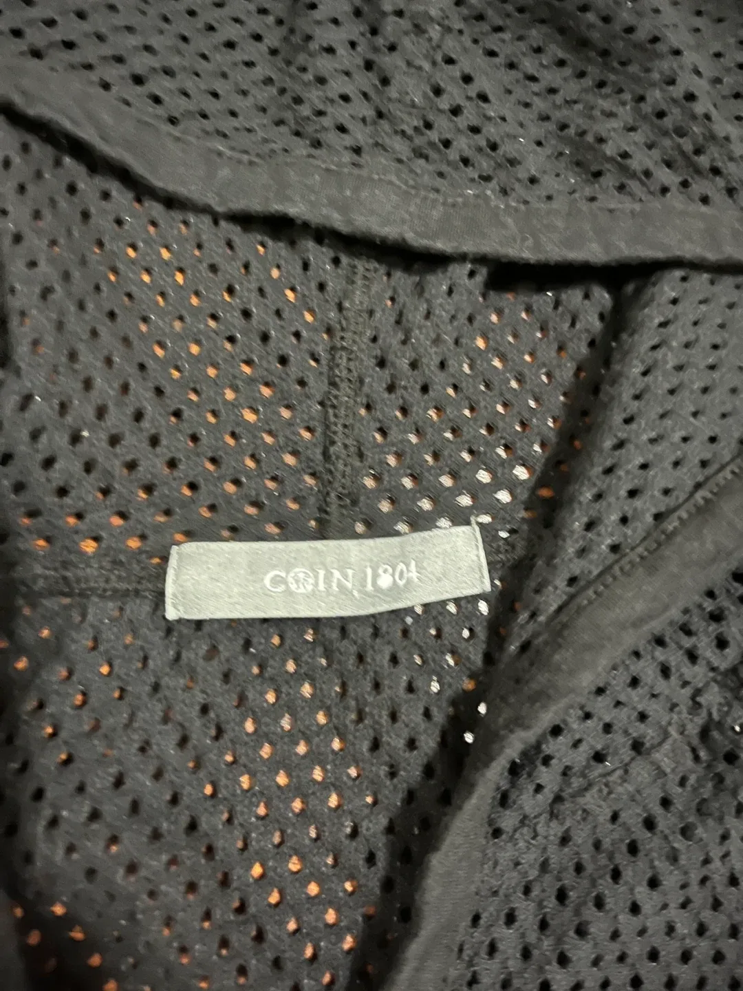 Coin 1804 women’s large mesh hoodie, black long sleeve image indicator(2)