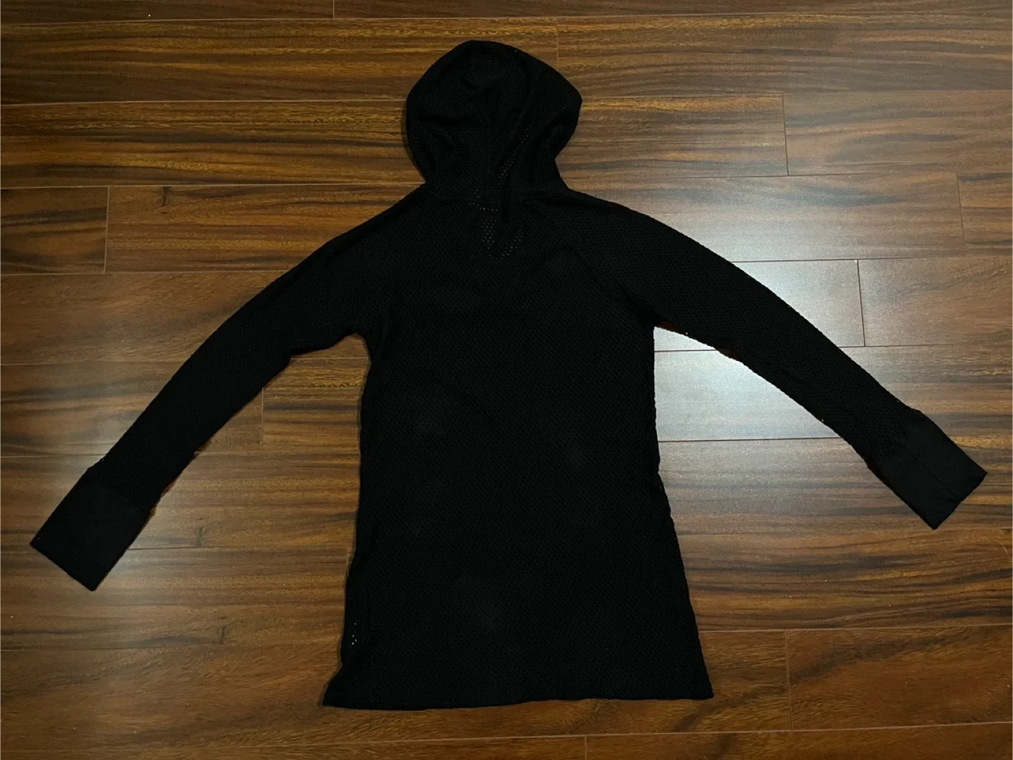 Coin 1804 women’s large mesh hoodie, black long sleeve image indicator(8)