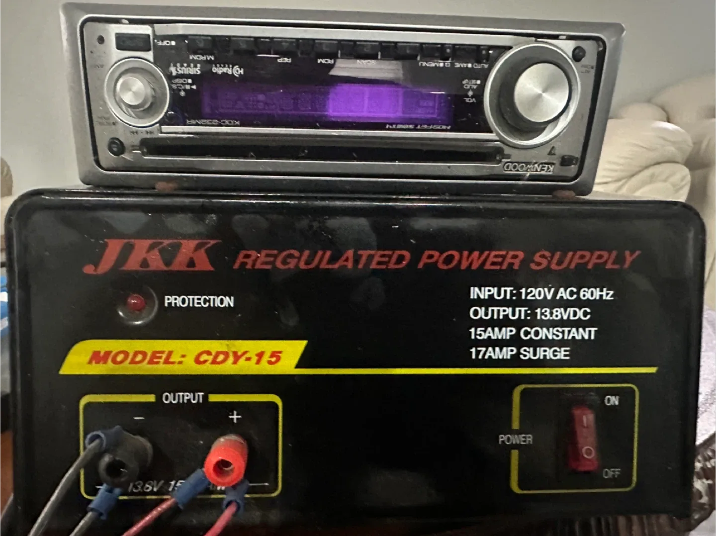 JKK Regulated Power Supply CDY-15 & Kenwood Car Radio