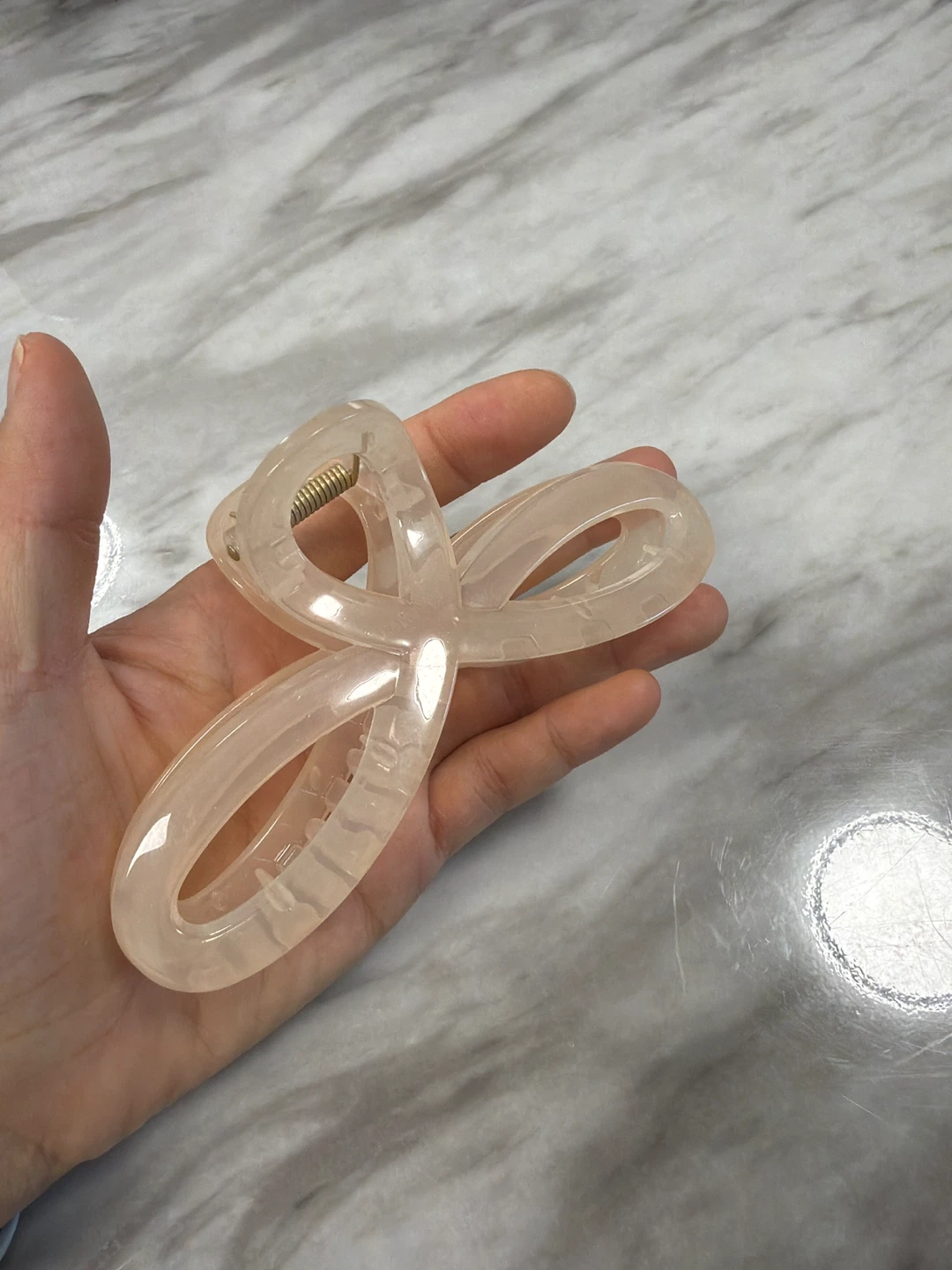 Korean Style Hair Claw Clip Large - Light Pink